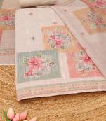 Printed Linen Unstitched Dress Material