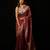 Rani pink satin woven saree with blouse