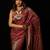 Rani pink satin woven saree with blouse