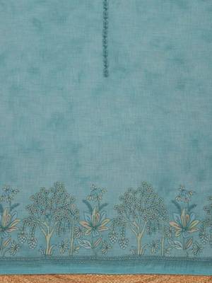 Printed Linen Unstitched Dress Material 5