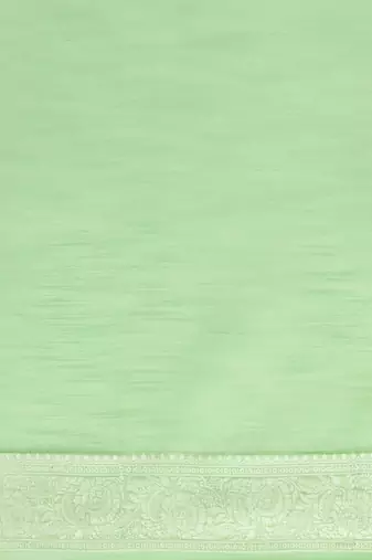 Green woven design saree with blouse