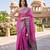 Pink tussar woven saree with blouse