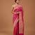 Rani pink katan silk woven saree with blouse