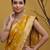 Mustard katan silk woven saree with blouse
