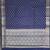 Navy blue katan silk woven saree with blouse