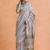 Grey woven design muga sarees with blouse piece