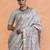 Grey woven design muga sarees with blouse piece