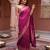 Rani pink katan silk woven saree with blouse