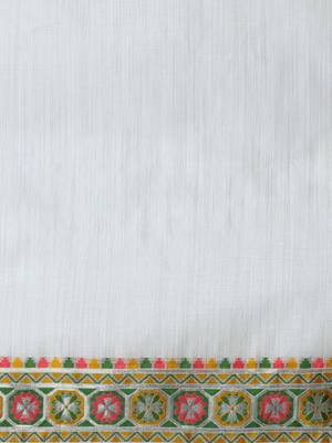 Grey woven design muga sarees with blouse piece 4