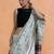 Grey woven design muga sarees with blouse piece