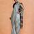 Grey woven design muga sarees with blouse piece