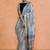 Grey woven design muga sarees with blouse piece