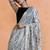 Grey woven design muga sarees with blouse piece