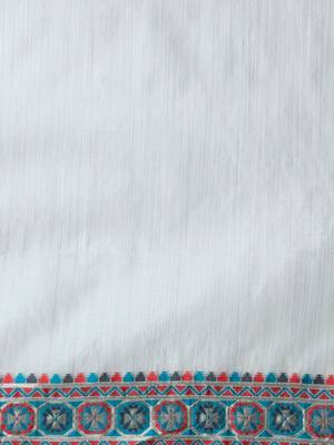 Grey woven design muga sarees with blouse piece 4