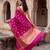 Rani pink katan silk woven saree with blouse