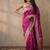 Rani pink katan silk woven saree with blouse