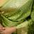 Pista green satin woven saree with blouse