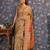 Lime floral printed banarasi saree