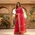 Rani pink katan silk woven saree with blouse