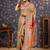 Lime floral printed banarasi saree