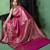 Rani pink satin woven saree with blouse