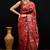 Red katan silk woven saree with blouse
