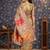 Lime floral printed banarasi saree