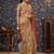 Lime floral printed banarasi saree