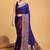 Blue woven design art silk kanjivaram saree with blouse piece