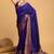 Blue woven design art silk kanjivaram saree with blouse piece