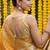 Mustard satin woven saree with blouse