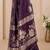 Purple ethnic motifs zari silk blend handloom banarasi saree