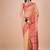 Mustard woven design zari saree with unstitched blouse