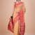Mustard woven design zari saree with unstitched blouse