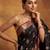 Black katan silk woven saree with blouse