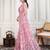 Pink embroidered work saree with blouse piece