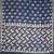 Navy blue silk blend woven saree with blouse