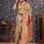 Lime embellished paisley woven design zari saree
