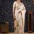 Off white woven design pure linen banarasi sarees