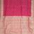 Red satin woven saree with blouse