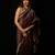 Maroon satin woven saree with blouse