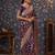 Purple ethnic motif woven design saree