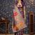Purple ethnic motif woven design saree