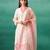 Off white embroidered silk blend kurta trouser dupatta set