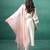 Off white embroidered silk blend kurta trouser dupatta set