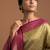 Pista green satin woven saree with blouse