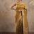 Mustard katan silk woven saree with blouse