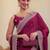 Burgundy ethnic embroidered saree