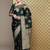 Green woven design ethnic motifs zari satin banarasi saree