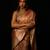 Beige satin woven saree with blouse